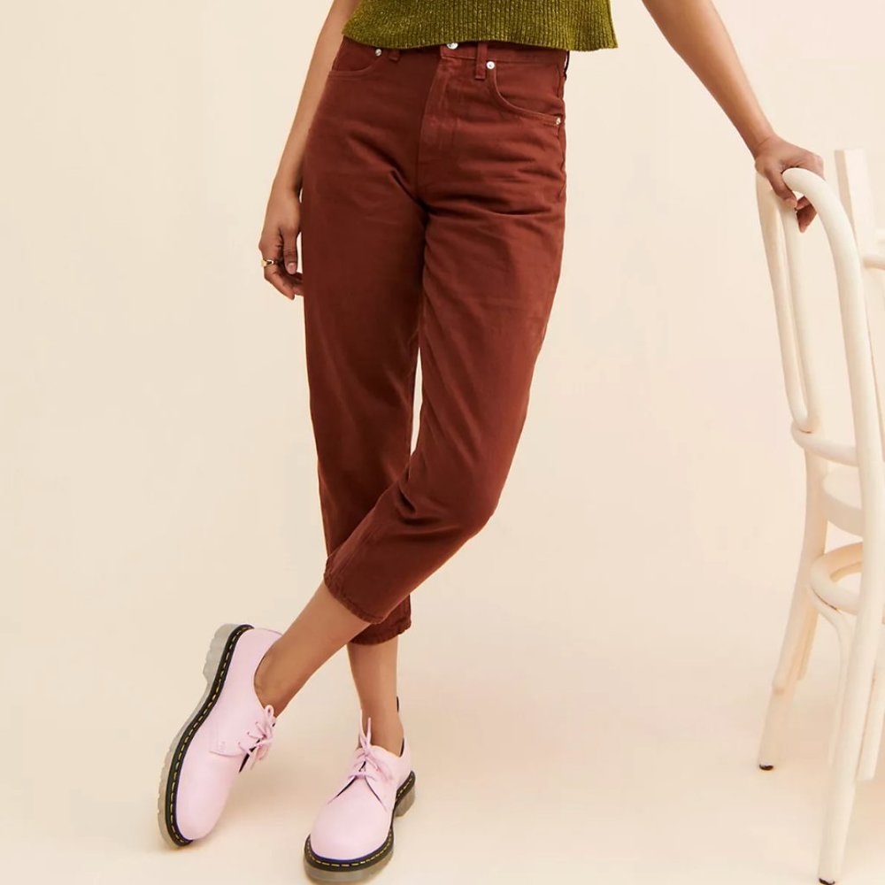 Edwin Anderson Ankle Spice Jeans - High Waisted Mom Jean- Brown - Sz 28- NWOT